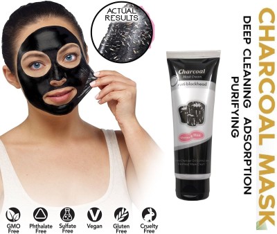 Neycare Best Anti- Blackhead, Brighten, Oil Free Charcoal Mask Cream(130 ml)