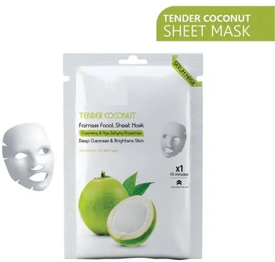 Emijun TENDER COCONUT SHEET MASK WITH SERUM CLEANSING & AGE DEFYING PROPERTIES(20 g)