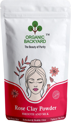 Organic Backyard Pure Rose Clay Face Mask Powder (100g) – For a Glowing Complexion(100 g)