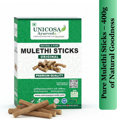 Unicosa Ayurveda Natural Mulethi Stick Yastimadhu Licorica Sticks (200gm*2)(400 g)