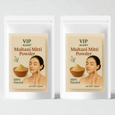 VIP ALDAT Multani Mitti Glow Daily Shine Herbal Natural Skin Care Pack 2 (2×450g)(900 g)