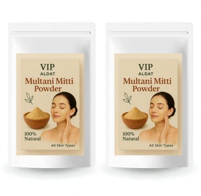 VIP ALDAT Herbal Multani Mitti Glow Powder for Pimple Free Radiance (400g × 2 = 800g)(800 g)
