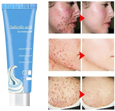 HUZURLU Salicylic Acid Super Cleansing Mask Ice Cream Cleansing, Moisturizing Mask(120 ml)