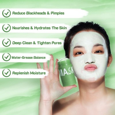 GFSU - GO FOR SOMETHING UNIQUE Original Green Tea Purifying Clay Stick Mask Oil Control Anti-Acne Eggplant(40 g)