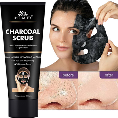 INTIMIFY Charcoal Peel Off Mask, Tan Removal, Anti-Blackhead Mask For Men And Women(100 g)