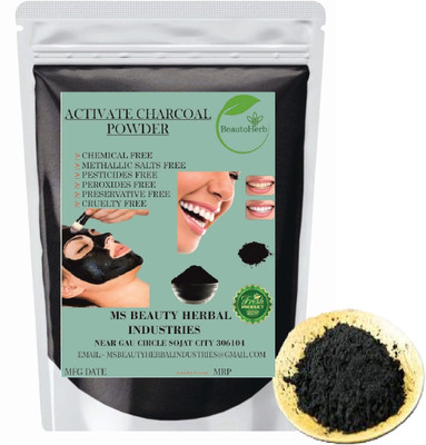 Beautoherb pure Natural Charcoal Powder for face pack new skin(400 g)