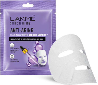Lakmé Solutions Sheet Mask Anti-Aging with Pro Retinol C Complex(25 ml)