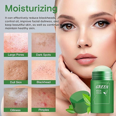 Luipui green face mask stick mud clay for radiance glow(40 g)