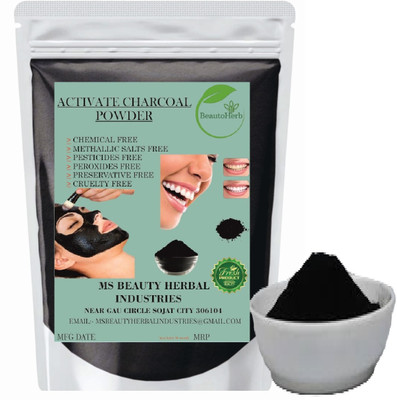 Beautoherb Glow Charcoal Powder for face pack for face(400 g)