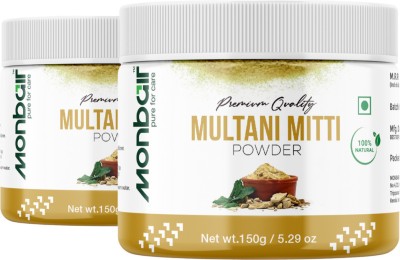 MONBAIR Multani Mitti Combo-300g|Pure Natural Clay for skin | Detox, Exfoliate, Cleanse(300 g)