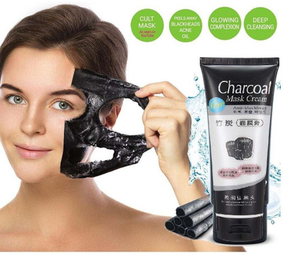 ADJD Charcoal Peel Off Mask Face Mask for All Skin Types Blackhead Remover Mask(130 ml)