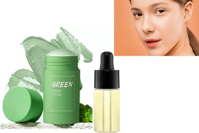 GABBU New Green Tea Mask Stick For Face, Blackhead Remover with face serum(55 g)