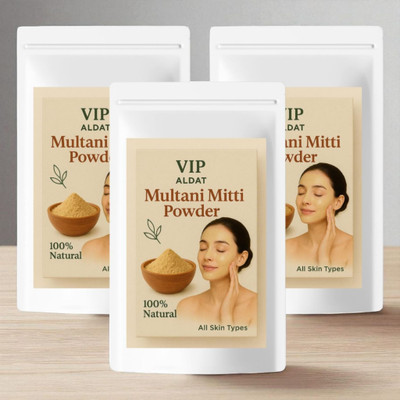 VIP ALDAT Multani Mitti Divine Herbal Essence for Golden Radiant and Bright Skin Glow(450 g)