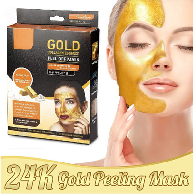 MYEONG Gold Peel Off Mask Golden Glow, Enriched with Saffron & Vitamin-E(162 g)