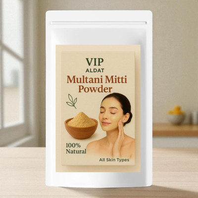 VIP ALDAT Glow Plus Multani Mitti Infused with Ayurvedic Herbs and Essential Clay Minerals(450 g)