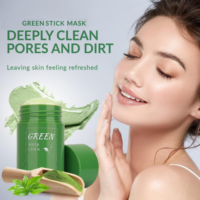 Emijun Professional Oil Control Cleansing Solid Green Stick Mask(40 g)