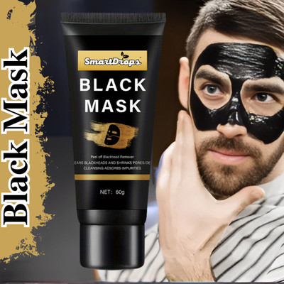smartdrops Activated Charcoal Peel Off Mask |Fights Pollution & De‑Tans |For All Skin Types(60 g)