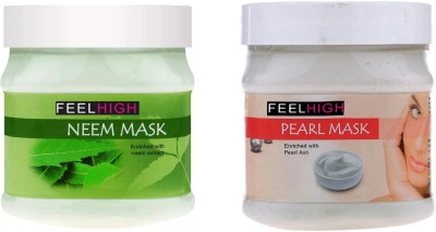 feelhigh Face Neem Mask 500ml And Pearl Mask 500ml(1000 ml)