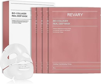 revary Bio Collagen Face Mask, Hydrating Overnight Hydrogel Mask-DV(34 ml)