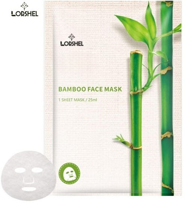 LORSHEL Bamboo Face Mask Sheet for Hydrating and Moisturizing Skin OG(25 ml)