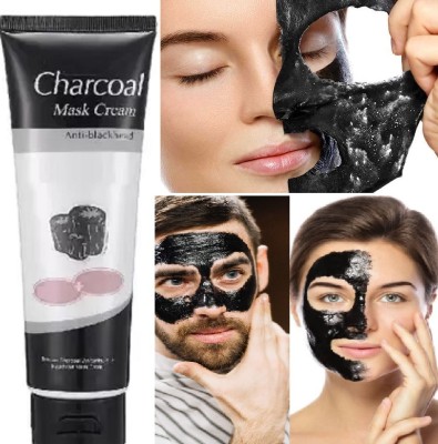 HUZURLU CHARCOAL TUBE MASK Blackhead Remover Charcoal Face Mask Cream(120 ml)