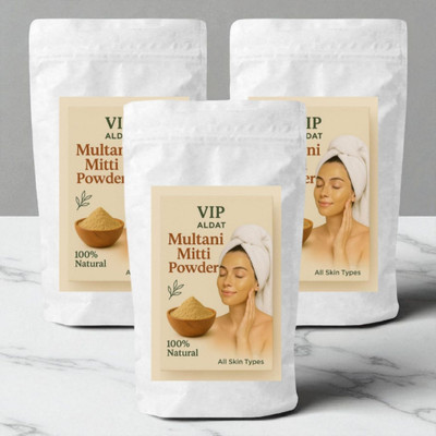 VIP ALDAT Multani Mitti Premium Herbal Glow Pack For Clear & Bright Skin Care(450 g)