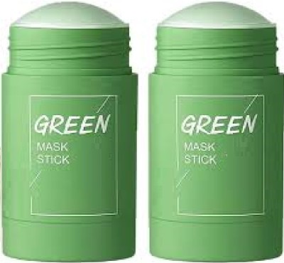 Luipui Green Tea Mask Stick Moisturizes Oil Control Green Mask PACK OF 2(100 g)