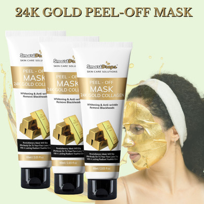 smartdrops Gold Peel Off Mask For Reduces fine lines & wrinkles | Golden Glow Peel Off Mask(180 ml)