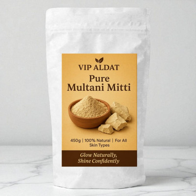 VIP ALDAT Pure Multani Mitti – Herbal Radiant Glow & Detox Pack(450 g)