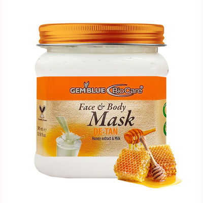 GEMBLUE BIOCARE De -Tan Mask for Face and Body, Enriched with Honey Extract and Milk, 385ml(385 ml)