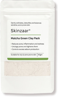 Skinzaar Matcha Green Clay Pack – for Oily & Acne-Prone Skin , Controls Sebum(70 g)