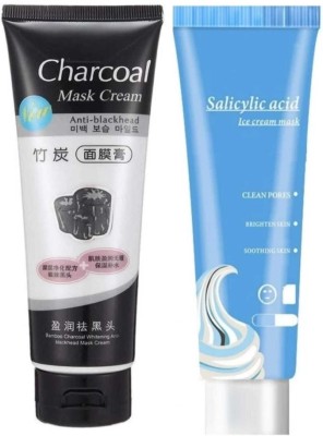 modlassic Ice Cream Mask & Charcoal Tube Ultra Cleansing, Black Head Remover Mask Combo(250 ml)