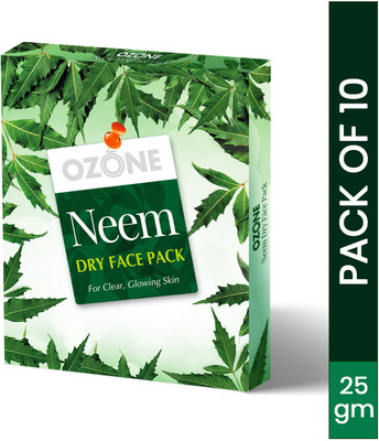 OZONE Neem Dry Face Pack | Helps to Reduces Acne & Pimples | Pack of 10(25 g)