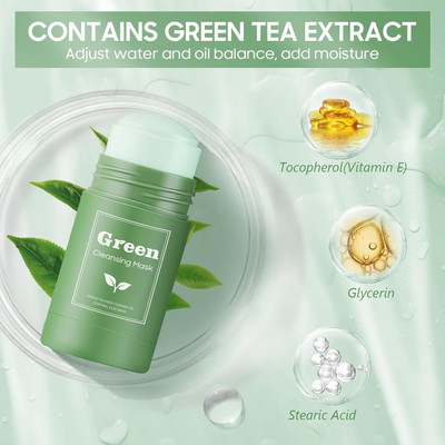 Luipui face pack new green tea clay mud stick(40 g)