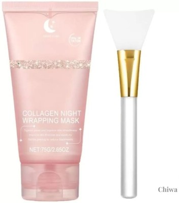 CHIWA Collagen Overnight Mask Peel Off with Brush for Skin Restoration(75 ml)