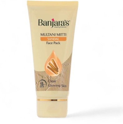 Banjaras Sandal Multani Mitti Clear Glowing Skin Face Pack(50 g)