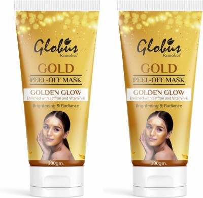 Globus Naturals Golden Glow Peel Off Mask|Removes Blackhead|Anti-Aging|Lightening,Brightening(200 g)