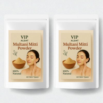 VIP ALDAT Multani Mitti Glow Herbal Brightening Natural Face Pack (400g × 2 = 800g)(800 g)
