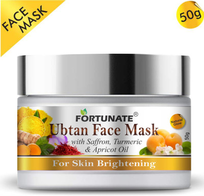 FORTUNATE Ubtan Face Pack Mask with Saffron, Turmeric & Apricot Oil(50 g)