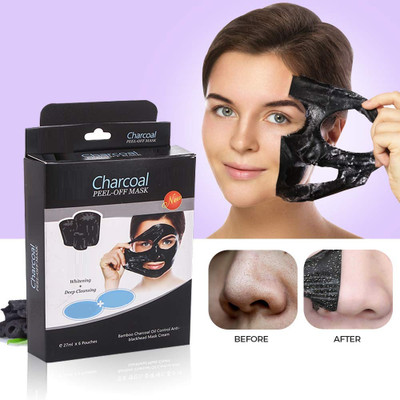 ADJD Charcoal Peel off Mask Enriched with Fruits Extract and Vitamin-E Firmly(162 ml)