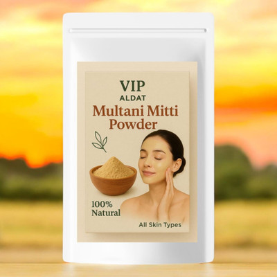 VIP ALDAT Herbal Face Pack Multani Mitti for Brightening Pores Tightening and Oil Control(100 g)