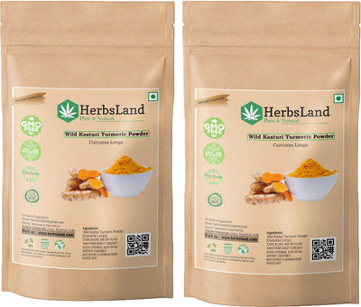 HerbsLand Amba Haldi Wild Kasturi Manjal Turmeric Powder(200 g)