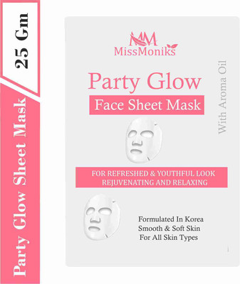 MISSMONIKS Aroma Party Glow Facial Sheet Mask | Korean Sheet Mask(25 g)