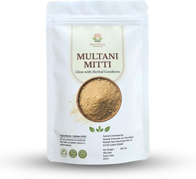Pranveda Herbal Beauty Multani Mitti Powder for Face Pack | 100% Pure Natural Organic Multani Mitti(100 g)
