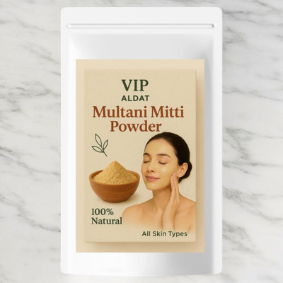 VIP ALDAT Natural Oil Balance Multani Mitti for Radiant Clean and Clear Skin(100 g)