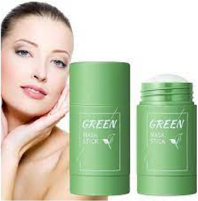 Luipui green tea mud stick for face glow and smoothening skin polishing pack of 1(40 g)