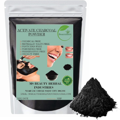 Beautoherb Natural Charcoal Powder for face pack for face(400 g)