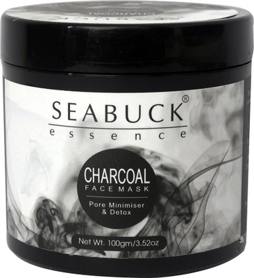 Seabuck Essence Charcoal Face Mask for Deep Pore Cleansing & Blackhead Removal Formula(100 g)
