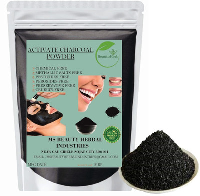 Beautoherb Best Quality Charcoal Powder for face pack smooting(400 g)