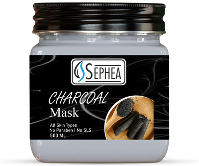 SEPHEA Charcoal Face Mask | Instant Glow & Clear Skin | 500 ml(500 ml)